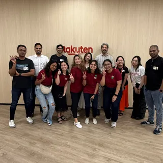 With the community team at the Rakuten office, one of our event hosts.