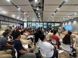 Getting inspired by our lovely speakers during the talk.