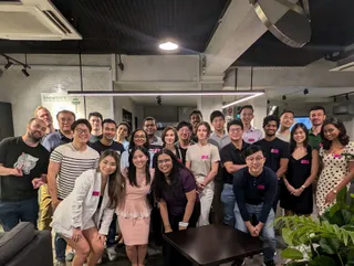 Speed-pitching UX features, with Monk's Brew Club and Singapore Global Network.