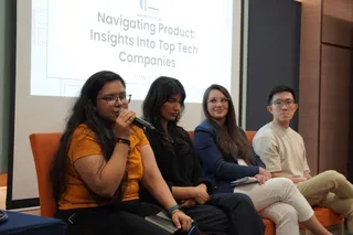 On the panel, sharing how I got into product management.