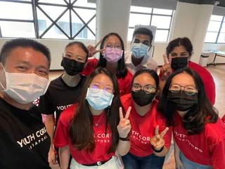 With our Youth Corps leader and team.